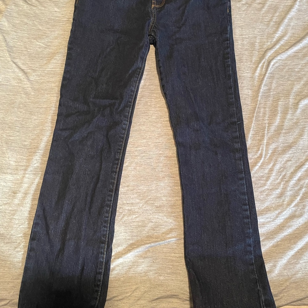 Dark blue jeans